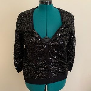 Lauren Conrad Black Sequin Cardigan